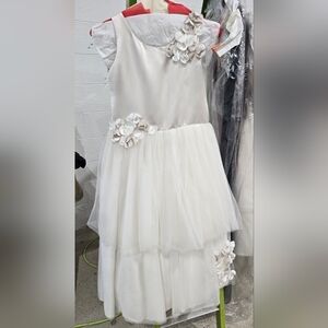 Tiered Embellished Dress - Flower Girl or 1st Communuon